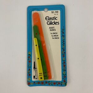 Vintage Plastic Elastic Glide Pull Thru Lacing Ribbon Sewing Tool Set USA NOS
